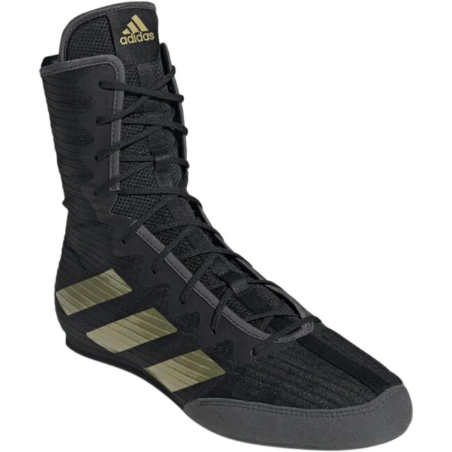 Adidas Boxing Boots - Box Hog 4 Black Gold - Tans Martial Arts Supplier